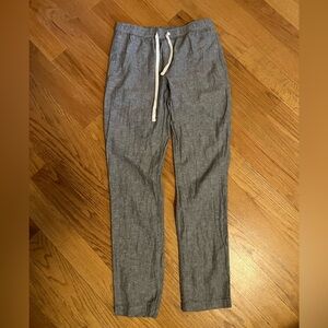 J. Crew Factory grey men’s linen-cotton blend pants size small